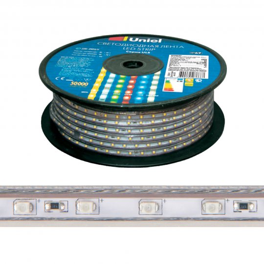 ULS-2835-60LED/m-10mm-IP67-220V-8W/m-50M-DW