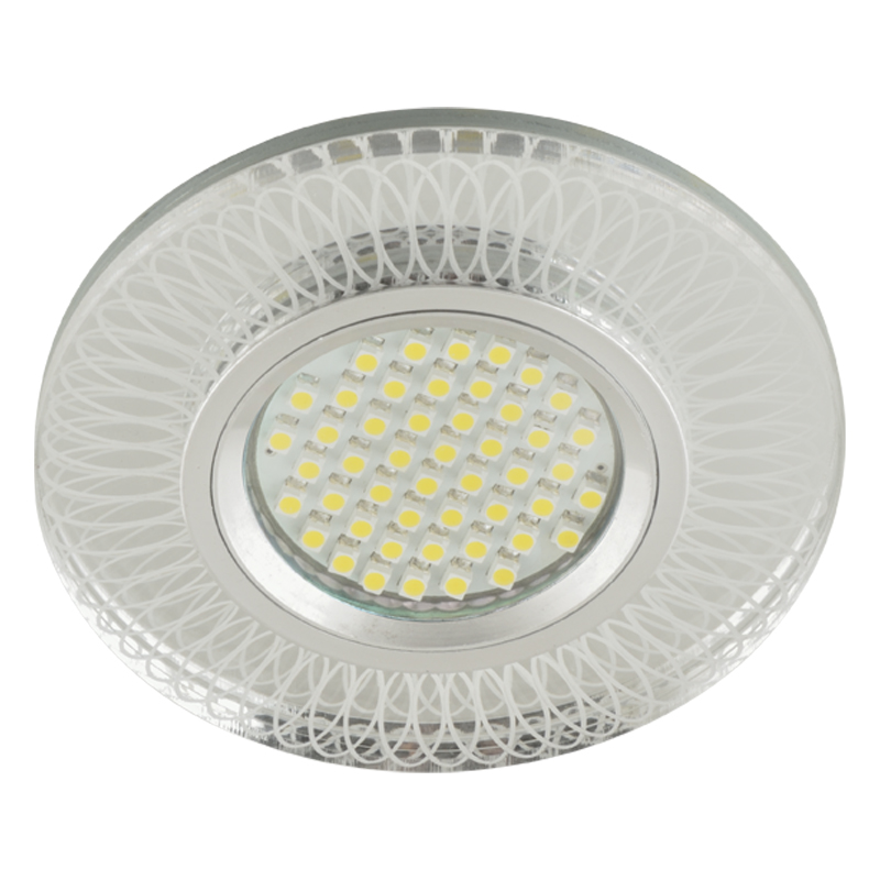 DLS-L152 GU5.3 GLASSY/CLEAR 3D Светильник декоративный встраиваемый, серия Luciole. Без лампы, цокол