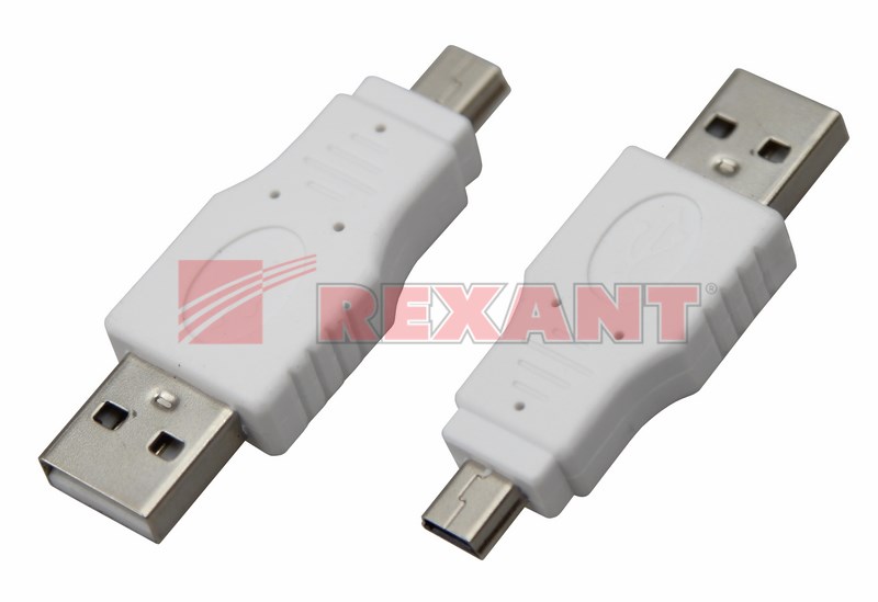 Переходник штекер USB-A (Male)-штекер miniUSB (Male) REXANT
